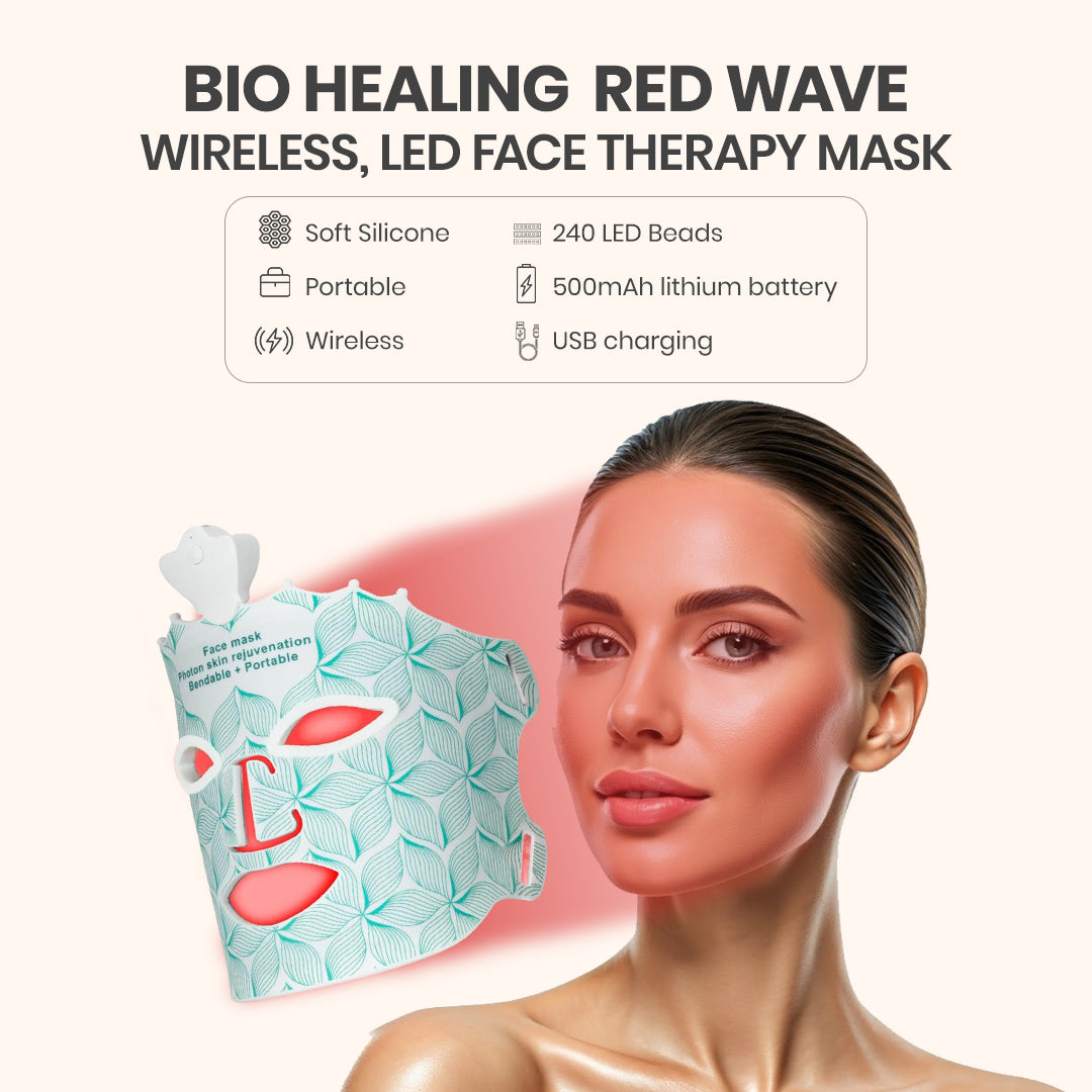LED Light Face Mask Facial Skin Rejuvenation Therapy Anti Wrinkle - aussie-deals4u