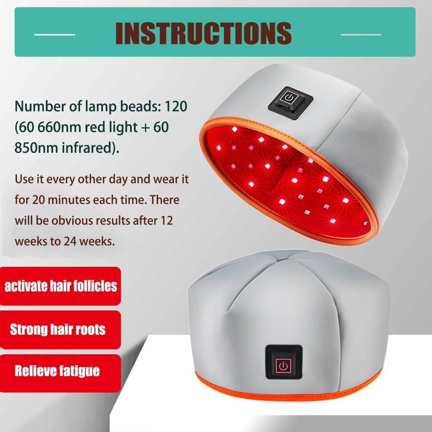 Red Light Therapy Cap for Hair Growth - aussie-deals4u