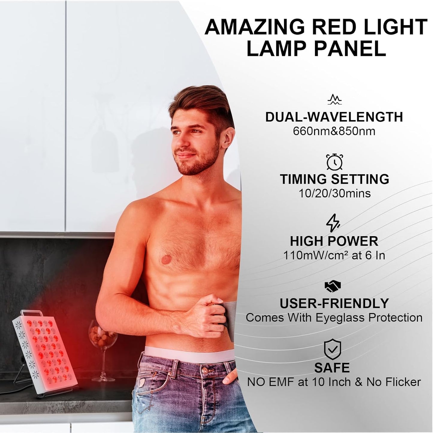 Red Wave Healing Infrared Light Therapy lamp - aussie-deals4u