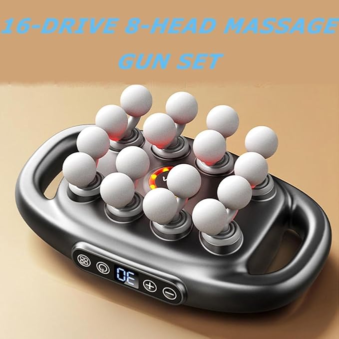 💪 16-Head Deep Tissue Massage Gun – Ultimate Muscle Relief Recovery - aussie-deals4u