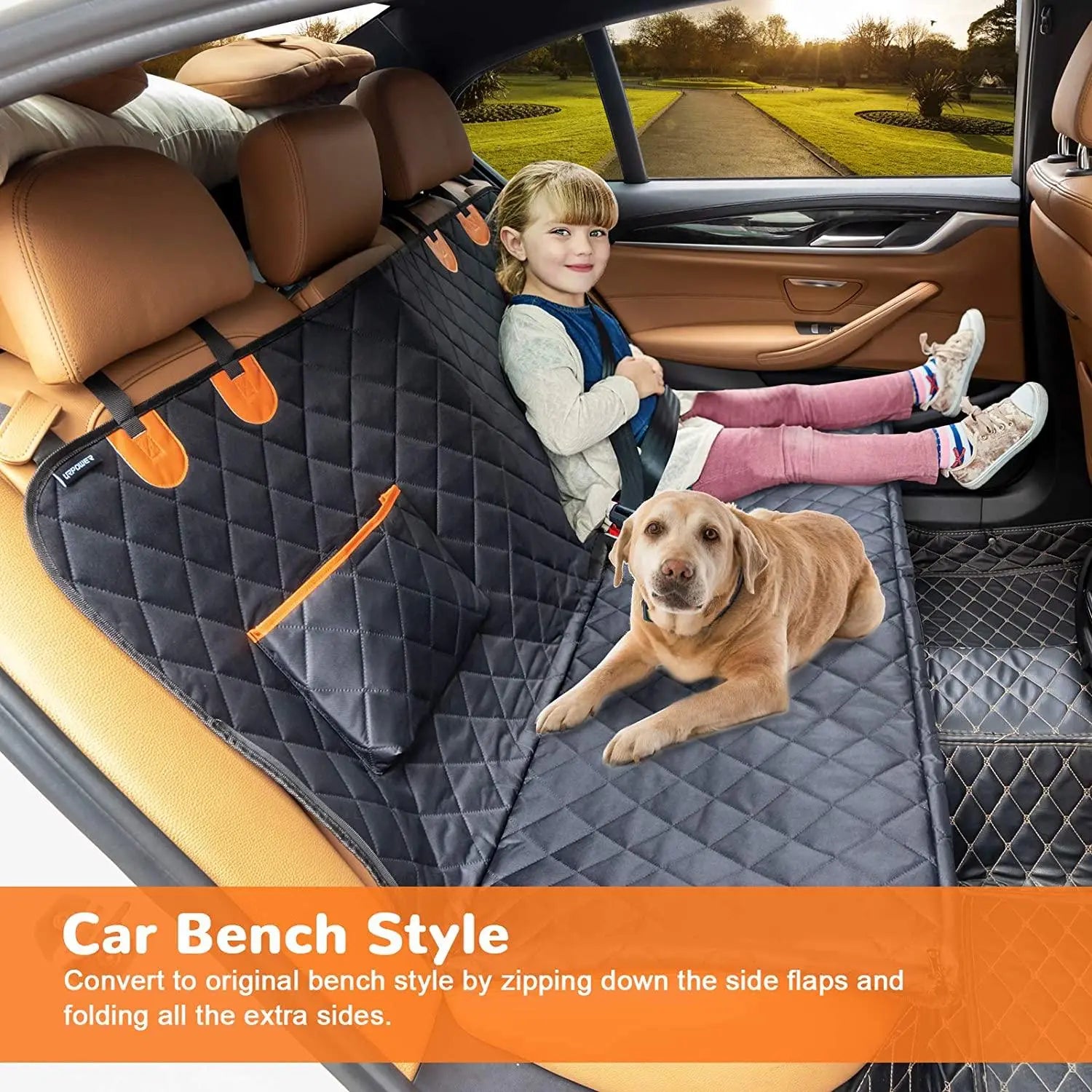 Waterproof Car Seat Cover, Seat Belt, Pet Leash - aussie-deals4u
