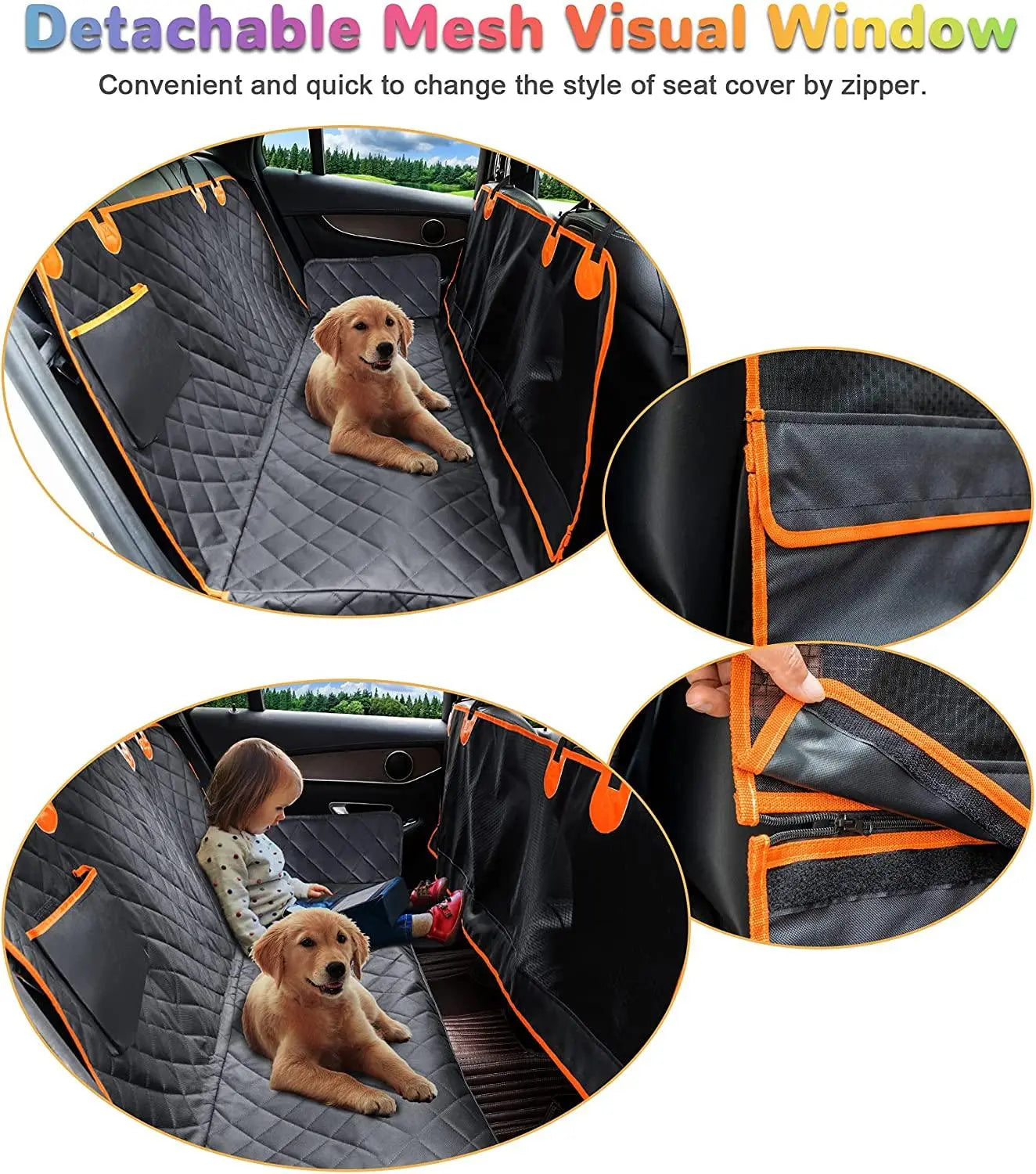 Waterproof Car Seat Cover, Seat Belt, Pet Leash - aussie-deals4u