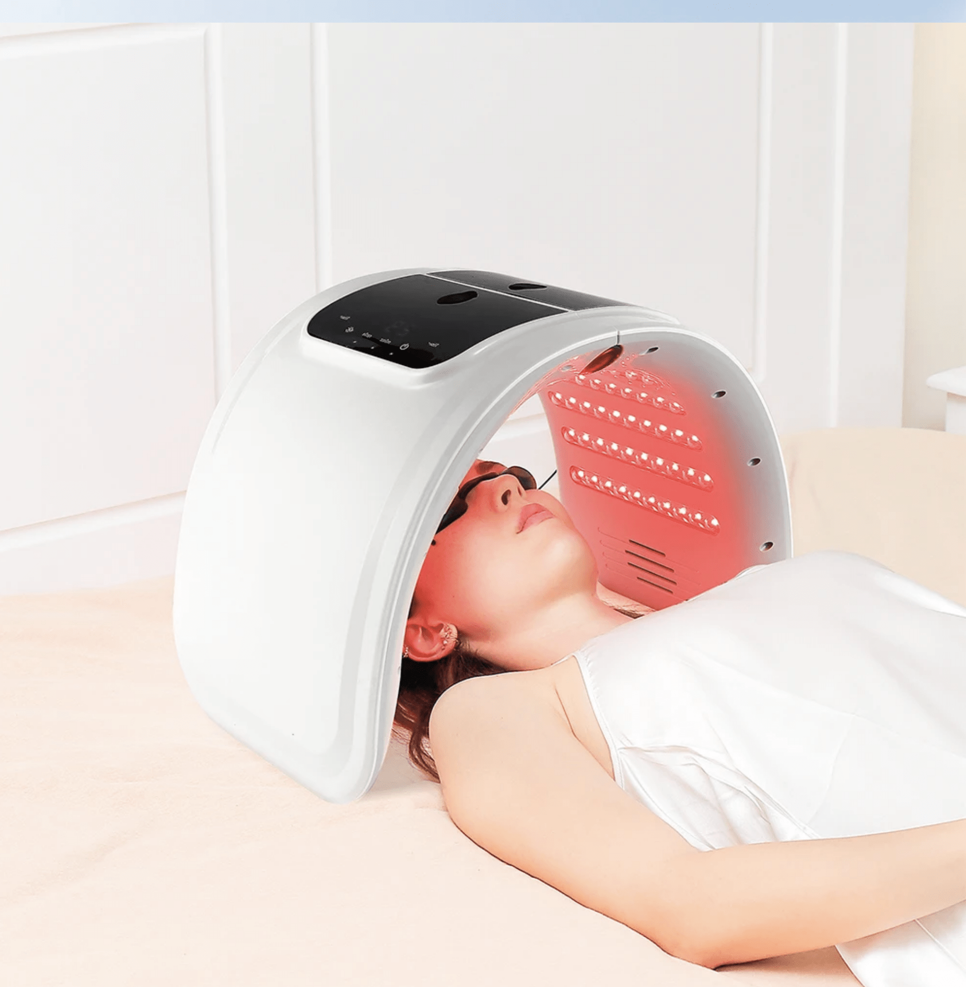 LED Face Light Therapy Mask with Spray Hydration β 7 Color Modes - aussie-deals4u