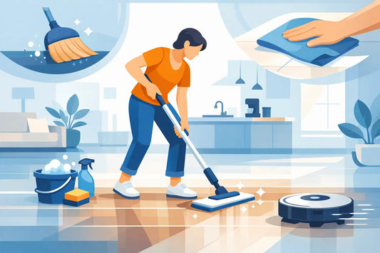 How to Clean Hard Floors Faster at Home