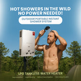 LPG Tankless Gas Hot Water Heater – Outdoor Portable Instant Shower System - aussie-deals4u