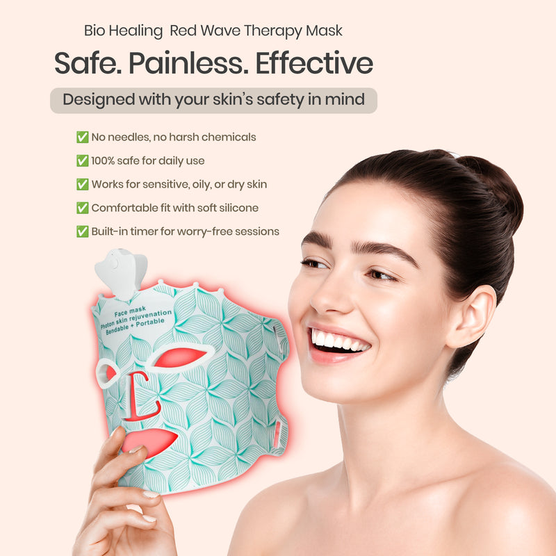 LED Light Face Mask Facial Skin Rejuvenation Therapy Anti Wrinkle