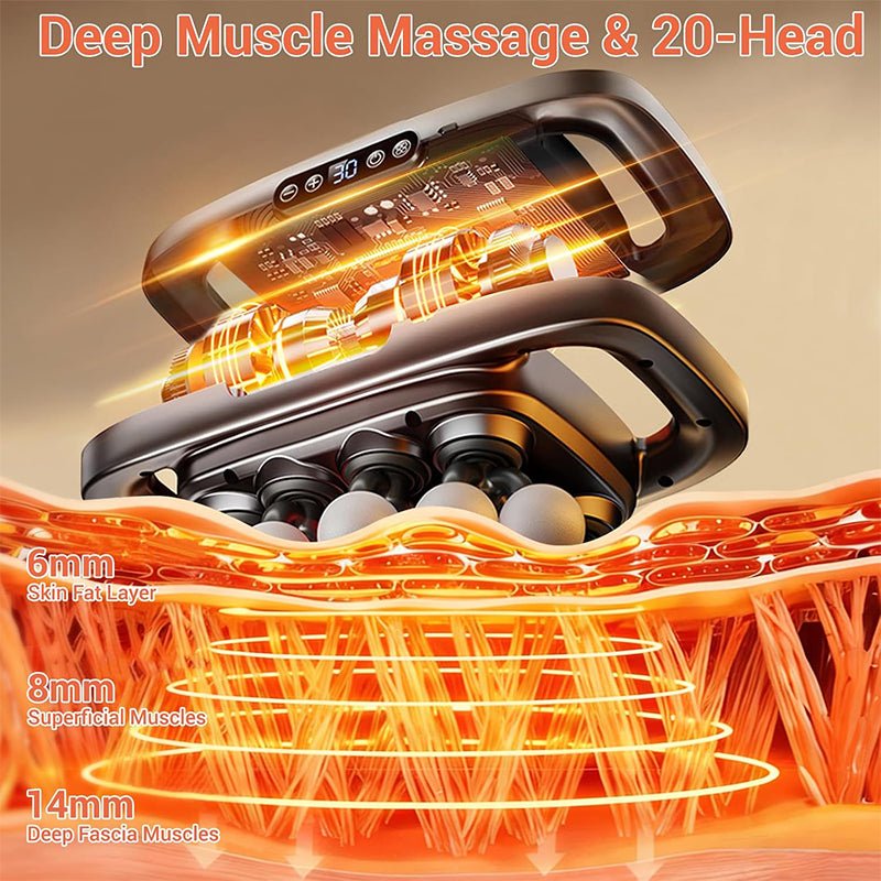 20 Head Deep Tissue Massager - Multi - head Body Massager - aussie - deals4u
