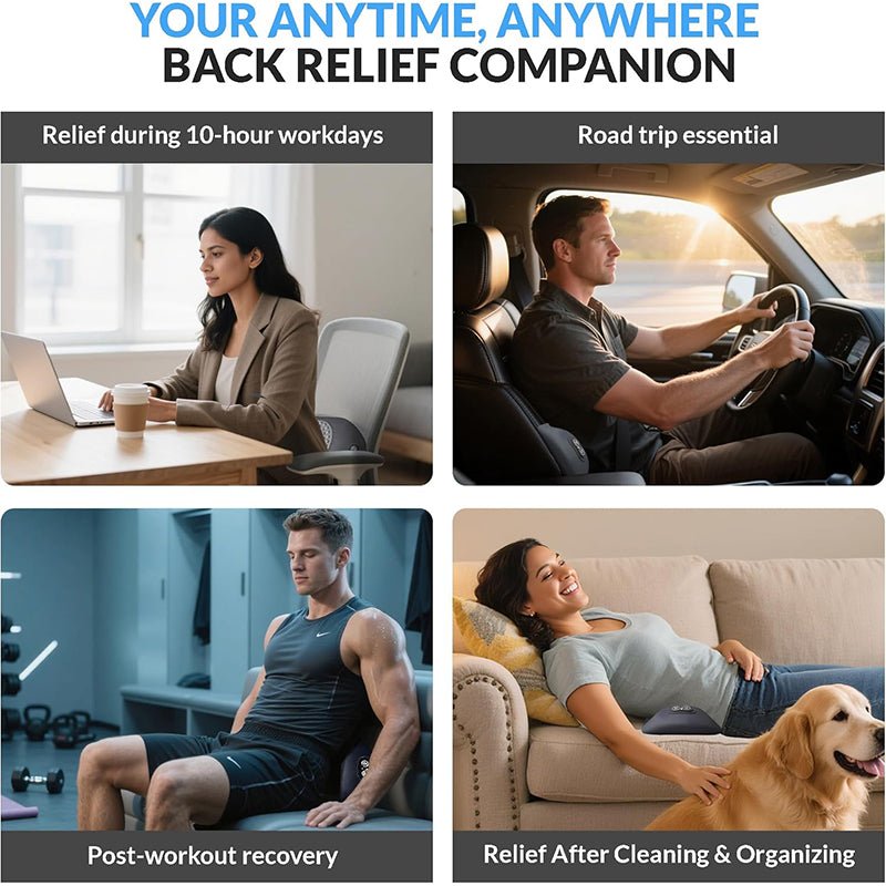 3-in-1 Lumbar Pillow Back Support Massager
