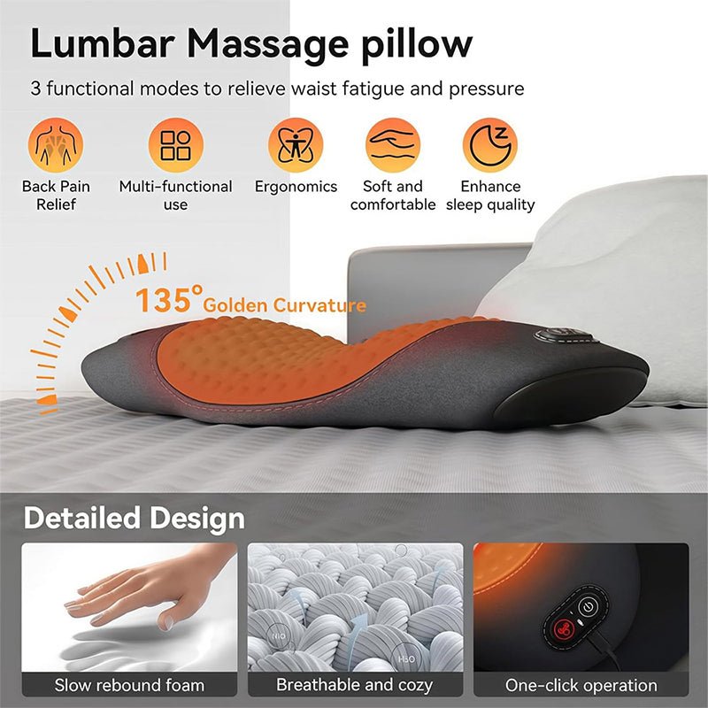 3-in-1 Lumbar Pillow Back Support Massager