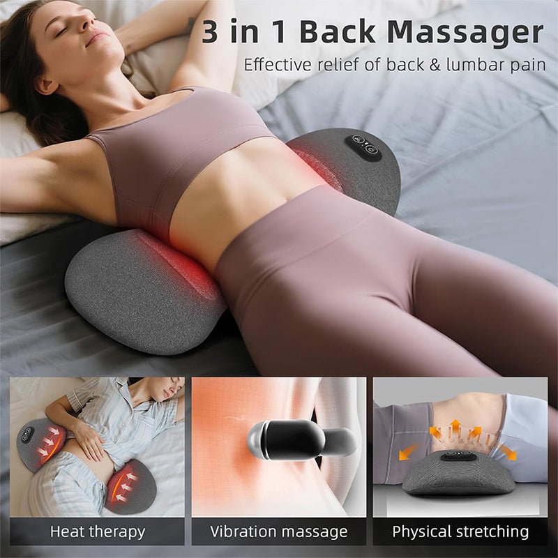 3-in-1 Lumbar Pillow Back Support Massager