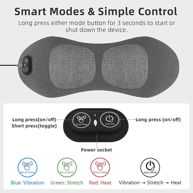 3-in-1 Lumbar Pillow Back Support Massager