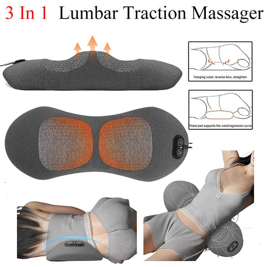 3-in-1 Lumbar Pillow Back Support Massager