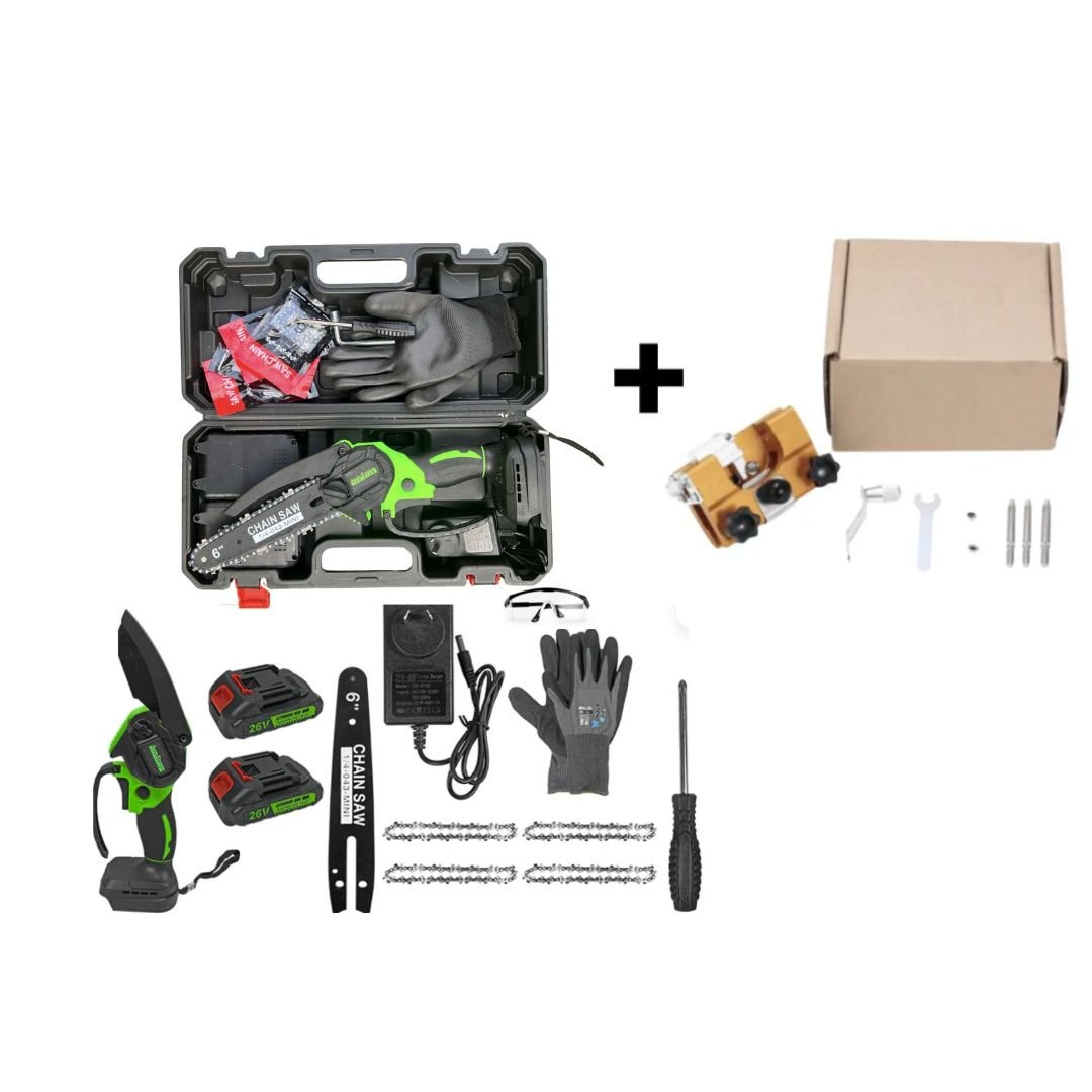 Powerful 6" Cordless Electric ChainSaw - Lightweight and Easy to Use!