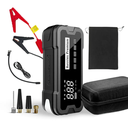 Aussies Premium 4-in-1 Jump Start Tyre Inflator - Ultimate Car Emergency Tool