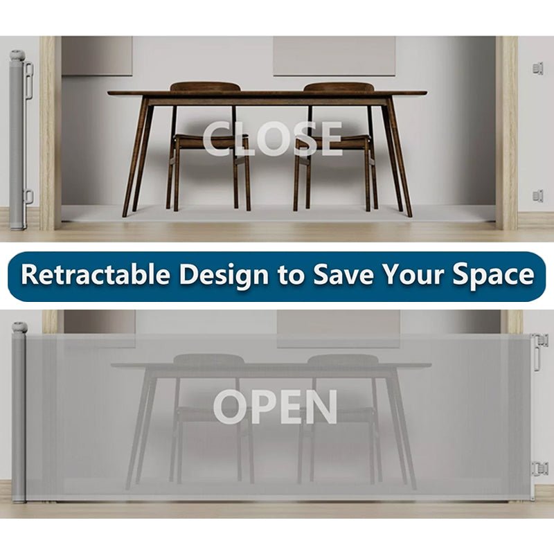 Aussies Premium Retractable Safety Gate - Extra Wide & Portable Mesh Gate