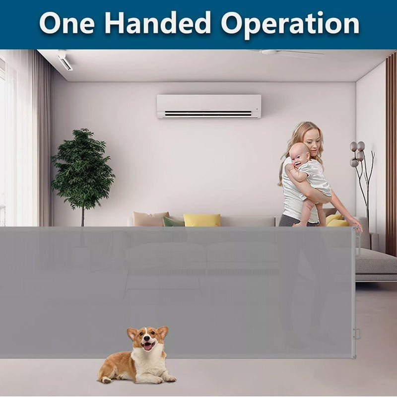Aussies Premium Retractable Safety Gate - Extra Wide & Portable Mesh Gate