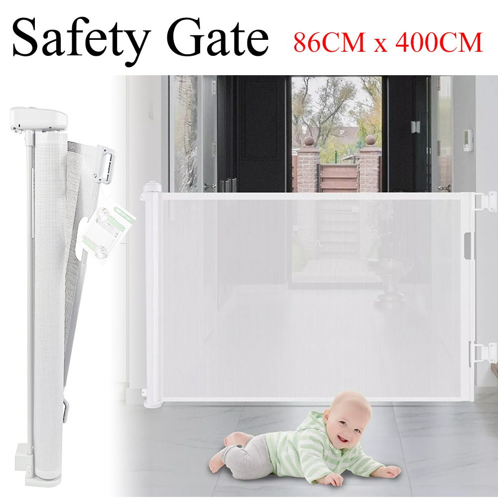 Aussies Premium Retractable Safety Gate - Extra Wide & Portable Mesh Gate