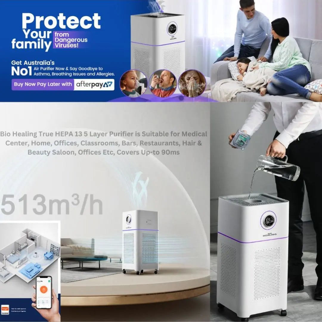 Medical Grade 5-Layer HEPA 13 Air Purifier & Humidifier