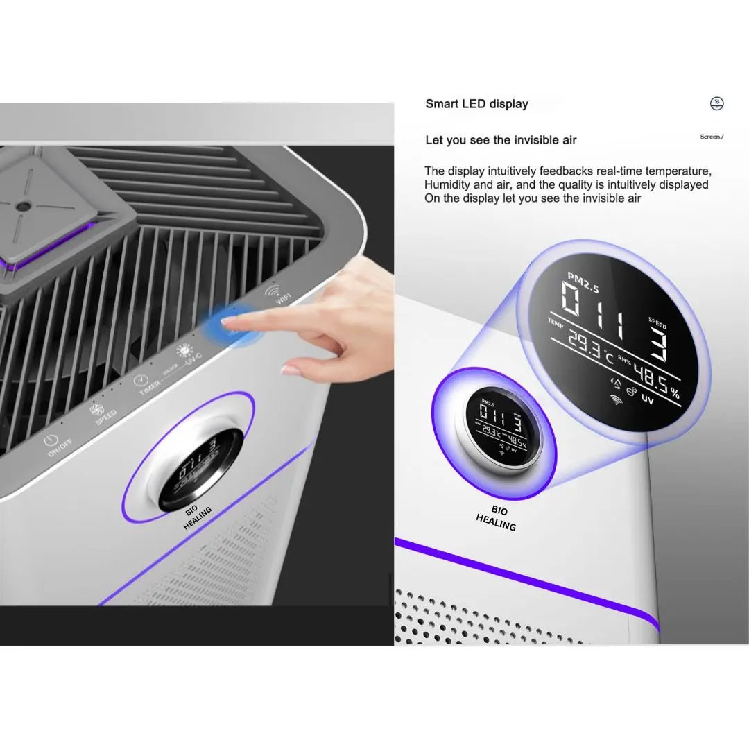 Medical Grade 5-Layer HEPA 13 Air Purifier & Humidifier