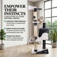 Cat Tree Tower Scratching Post 112cm Cat Condo House Furniture Grey