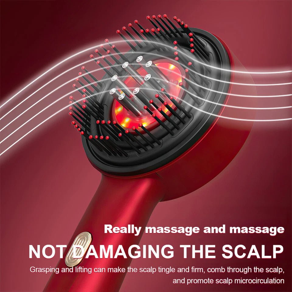 Boost Hair Growth: Red Light Therapy Comb with Scalp Massage
