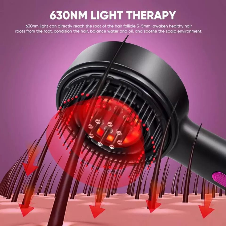 Boost Hair Growth: Red Light Therapy Comb with Scalp Massage
