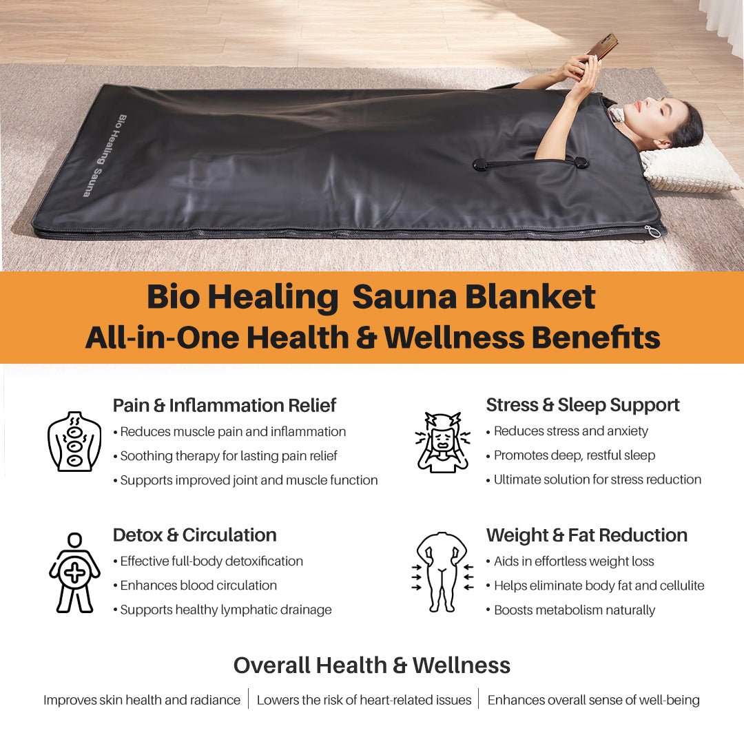 Bio Healing Far Infrared Sauna Blanket: Detox & Relax in Minutes - Ultimate Health Booster!