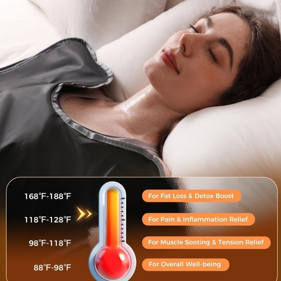 Bio Healing Far Infrared Sauna Blanket: Detox & Relax in Minutes - Ultimate Health Booster!