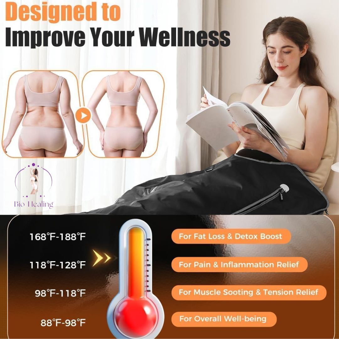 Bio Healing Far Infrared Sauna Blanket: Detox & Relax in Minutes - Ultimate Health Booster!