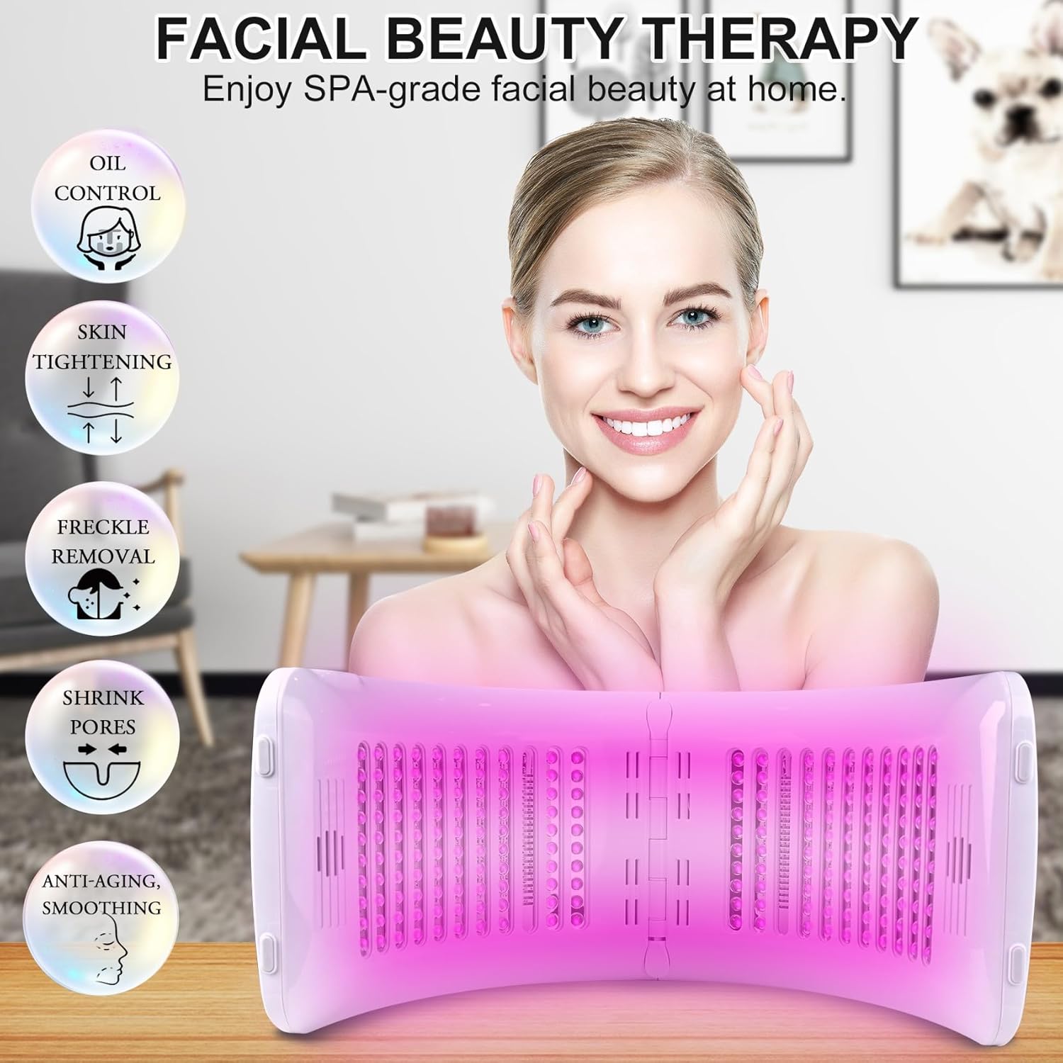 7 Color LED Face Mask with Spray Hydration