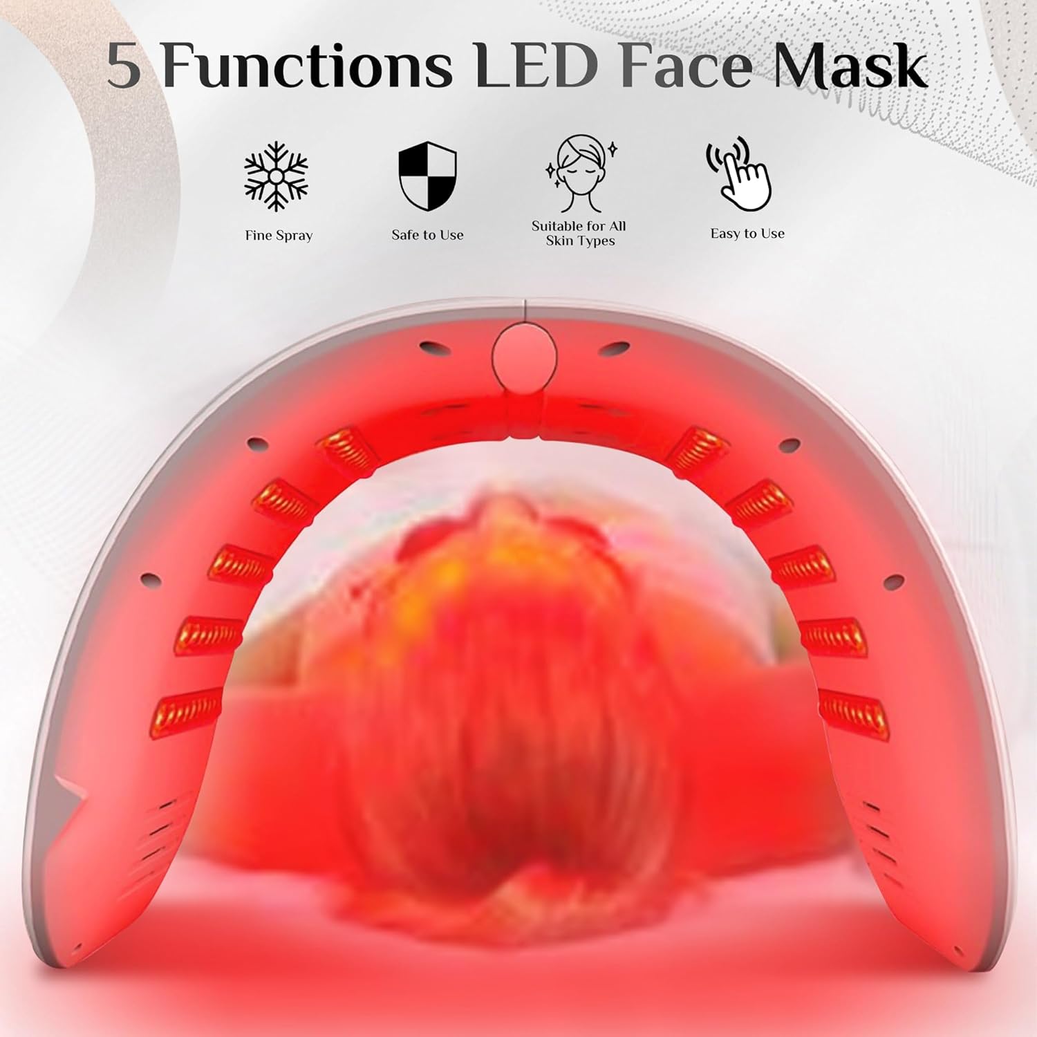 7 Color LED Face Mask with Spray Hydration