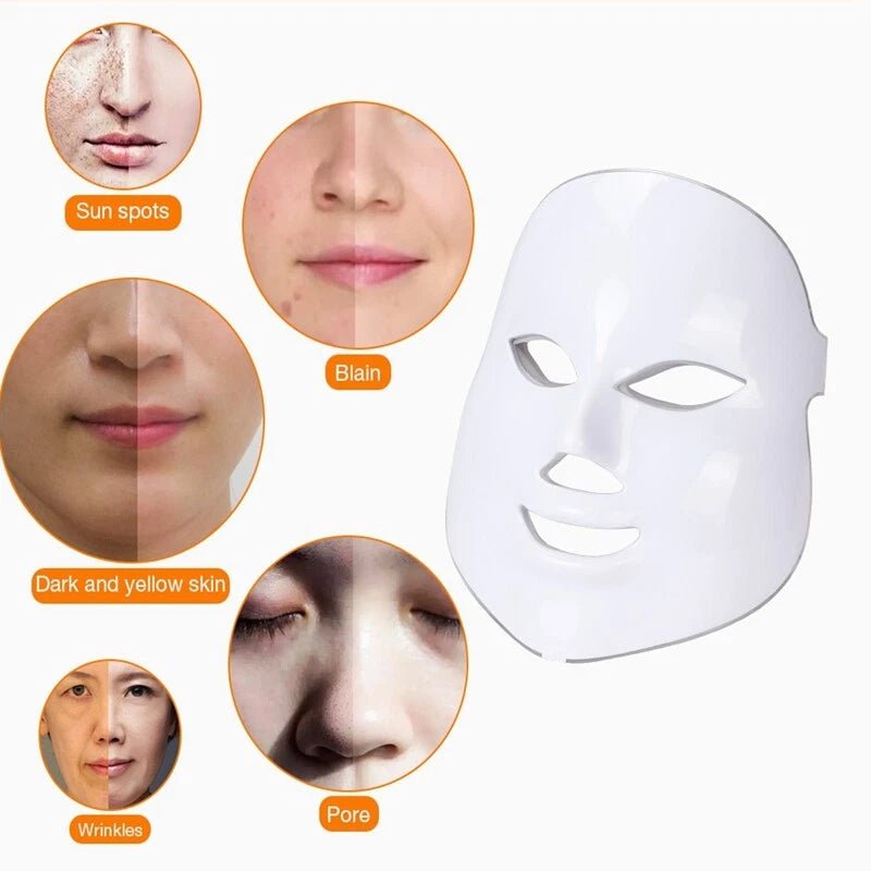 LED face mask light therapy