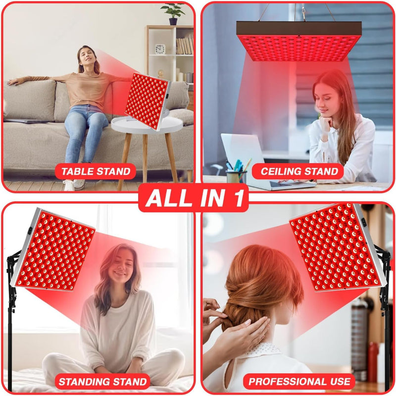 Red Wave Healing Therapy Lamp for Face & Body- Square 🔲