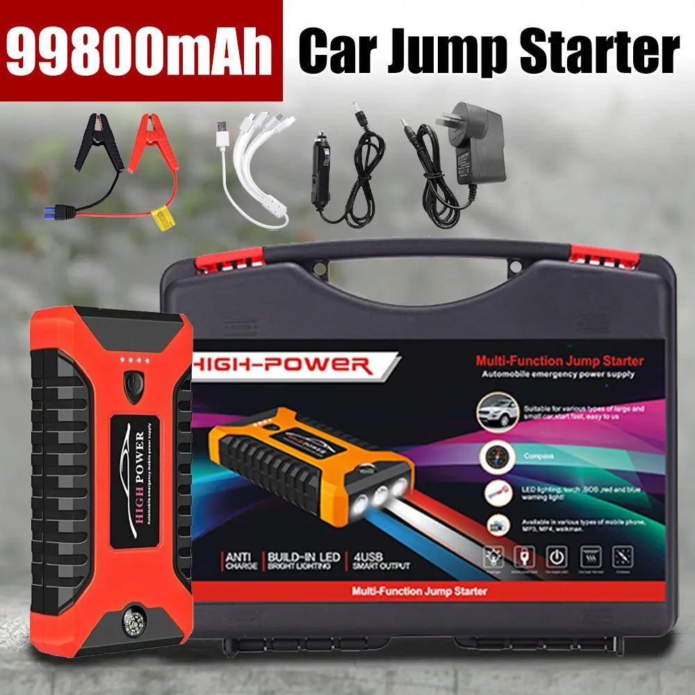 Portable Pro Car Truck Jump Starter Power Bank - Ultimate On-the-Go Charging Solution