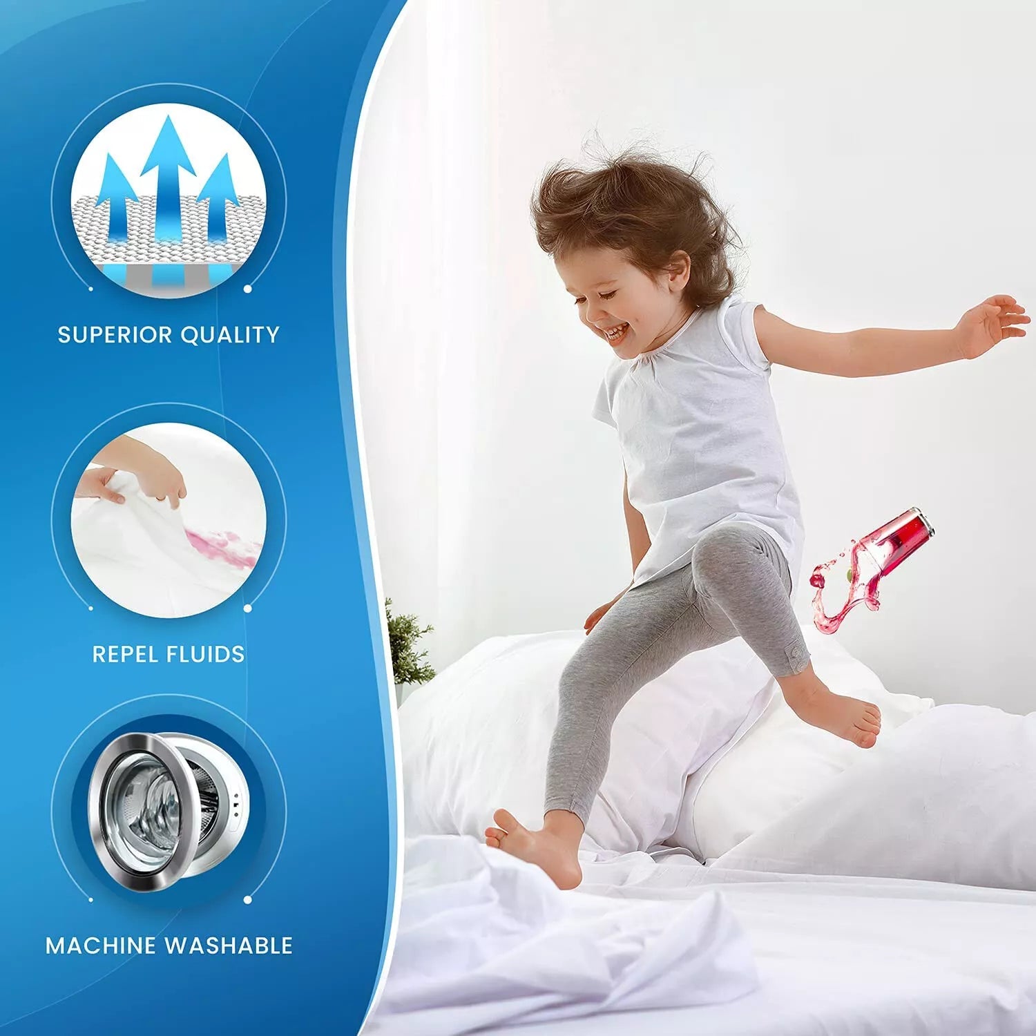 Quilted Waterproof Mattress Protector Cover