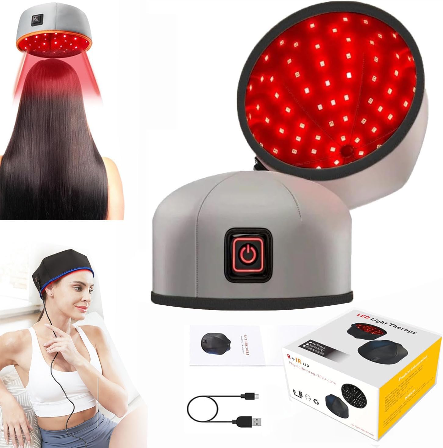 Grow Your Hair with Red Light Therapy Cap - Fast Hair Growth Treatment