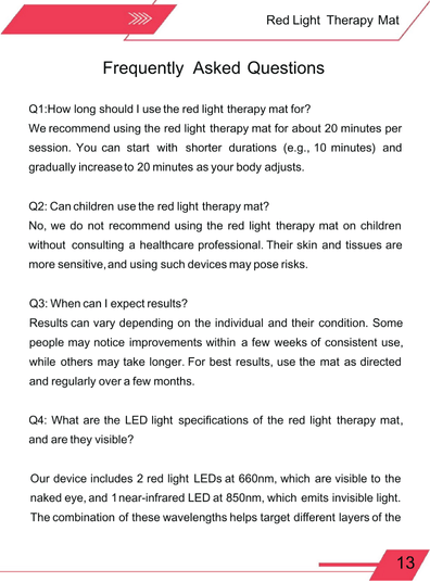 Red Light Therapy Large Mat 50 x 100cm - aussie - deals4u