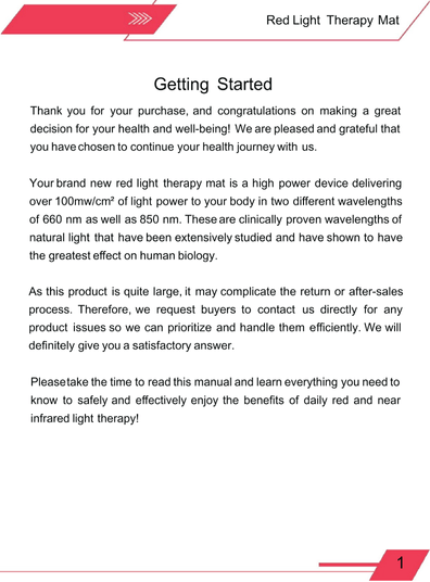 Red Light Therapy Large Mat 50 x 100cm - aussie - deals4u