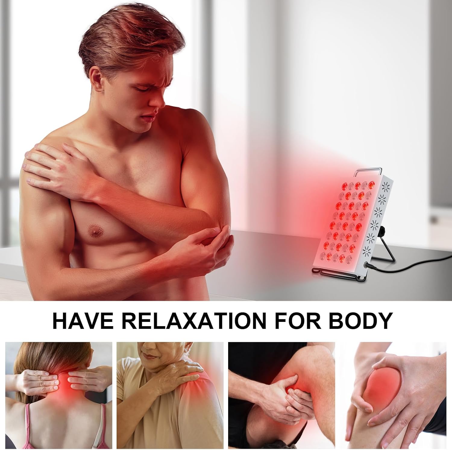 Revitalize with Red Wave Healing Infrared Light Therapy Lamp