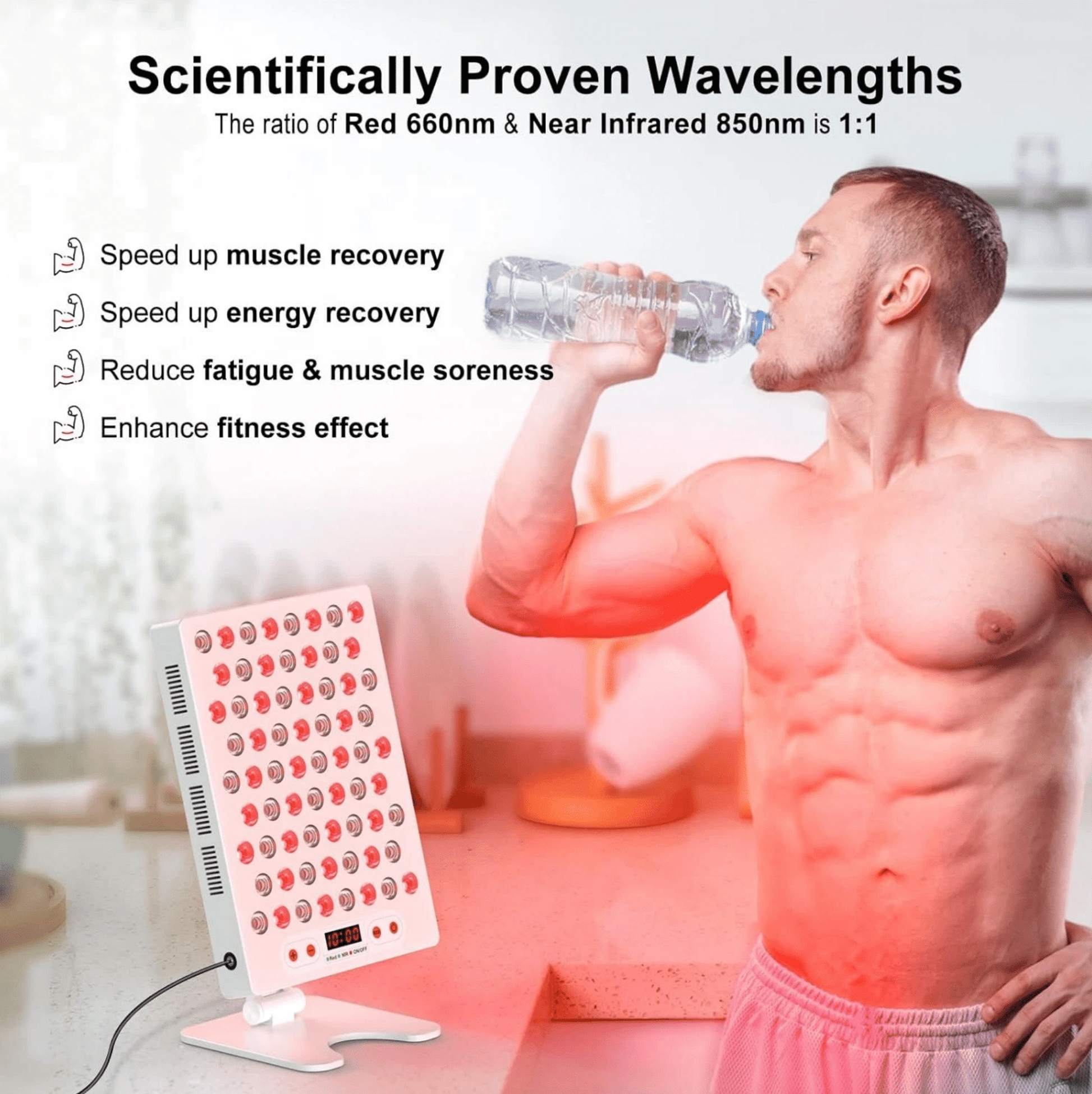 Revitalize with Red Wave Healing Infrared Light Therapy Lamp
