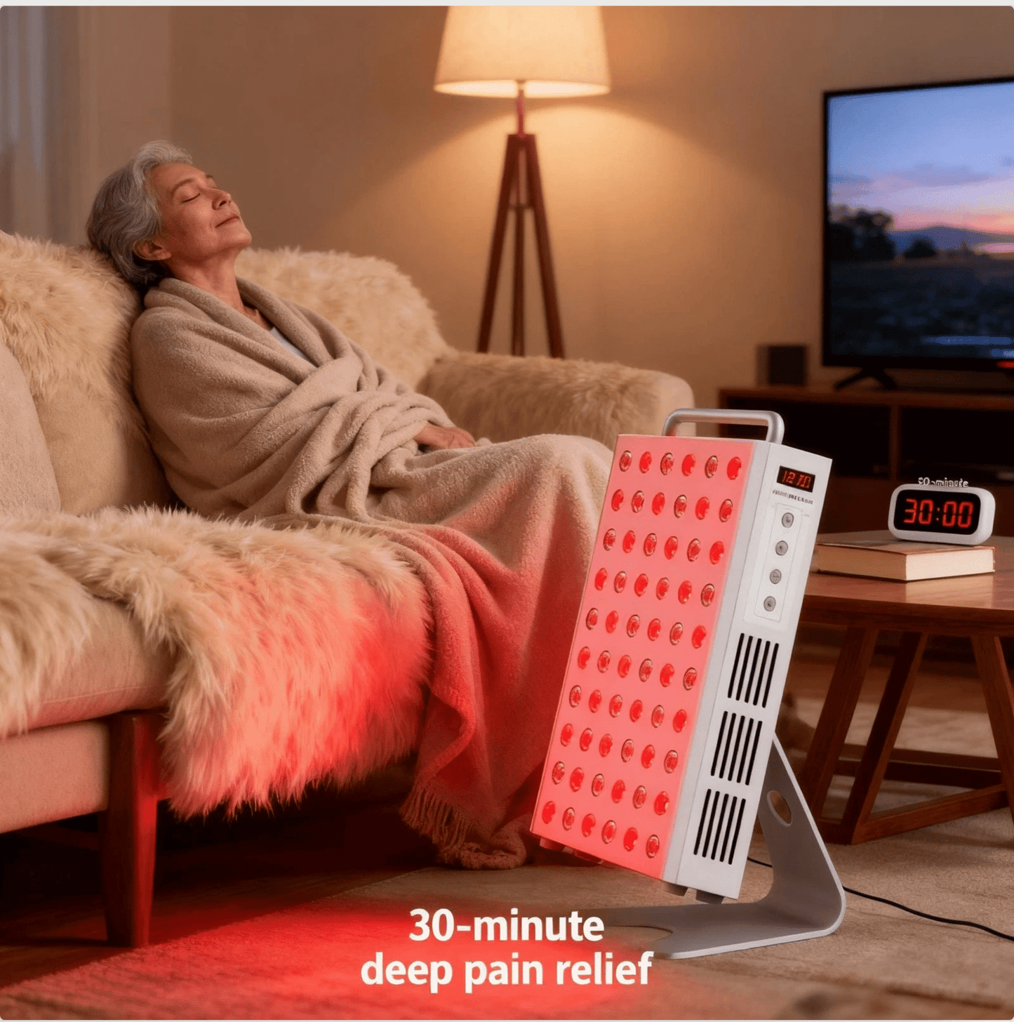 Revitalize with Red Wave Healing Infrared Light Therapy Lamp