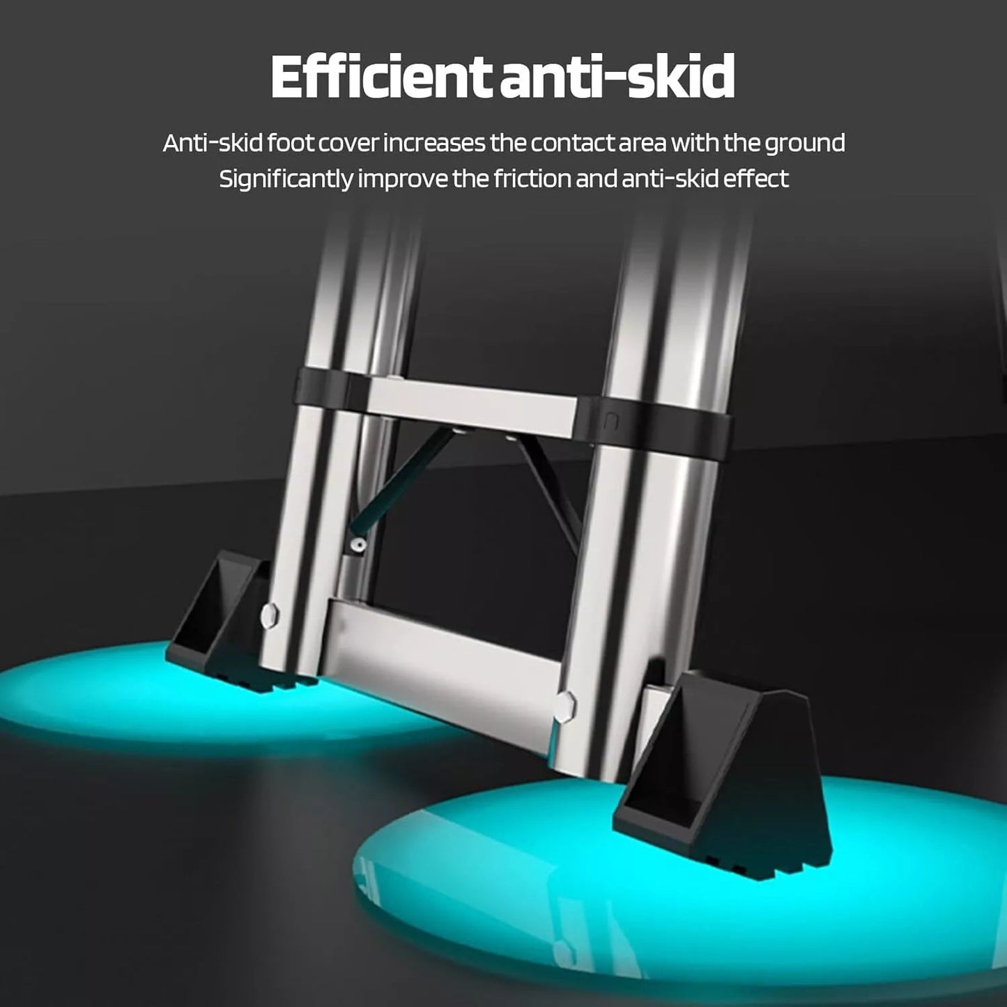 Extendable Telescopic Aluminium Ladder for Easy Reach - Extendable Step Allows for Safe Height