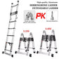 Extendable Telescopic Aluminium Ladder for Easy Reach - Extendable Step Allows for Safe Height