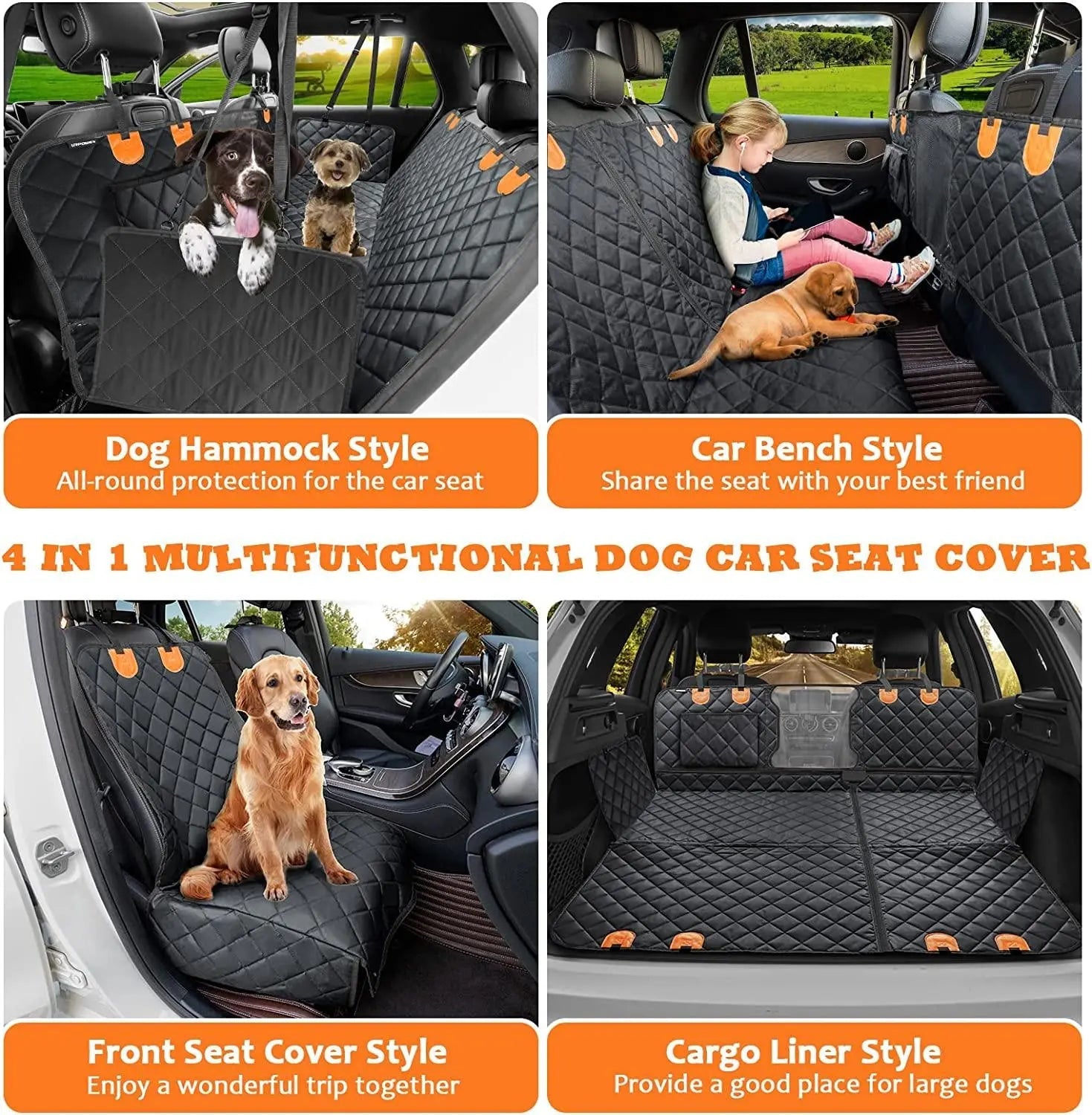 Waterproof Car Seat Cover, Seat Belt, Pet Leash - aussie - deals4uaussie - deals4u