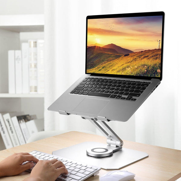 Adjustable Laptop Stand Rotating Cooling Holder Computer Foldable Aluminum Riser Cooler - aussie-deals4u